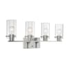 Nuvo Fixture, Vanity, 4-Light, Incandescent, 60W, 120V, A19, Medium Base, Width: 29.75 60/7174
